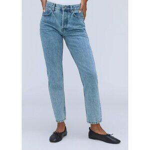 Everlane The 90s Cheeky Jean Organic Cotton Button Fly Vintage Wash Blue Size 26